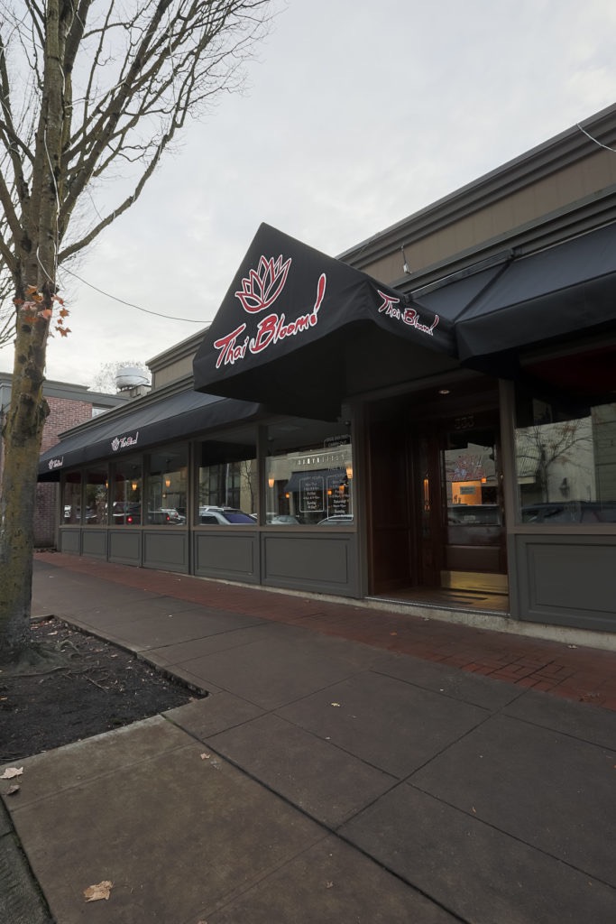 Front of Thai Bloom! restaurant, located on 23rd and flanders, NW Portland, OR