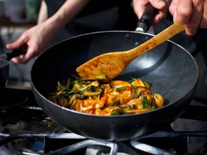 catering pan closeup