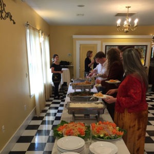 buffet table at moon wedding